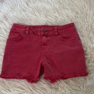 Girls red shorts
